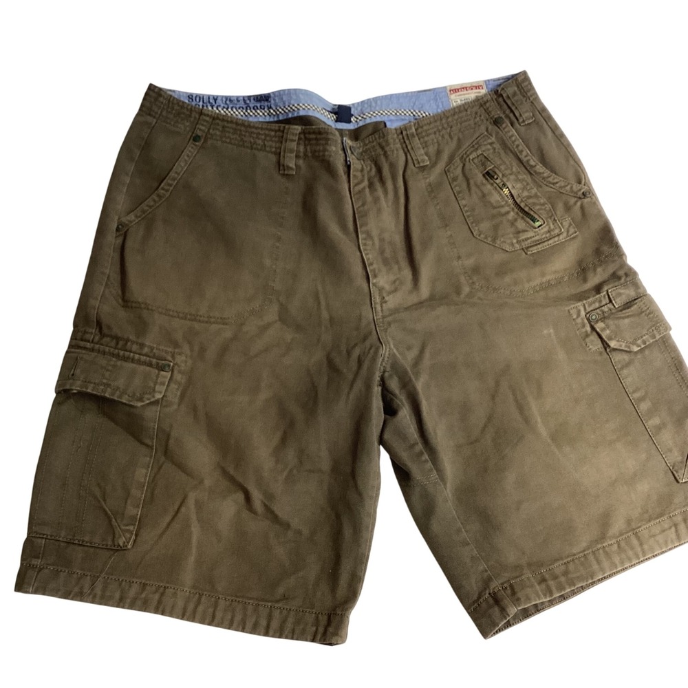 Allen‎ Solly Cargo Shorts Contemporary Casuals Brownish Olive Green Size 38